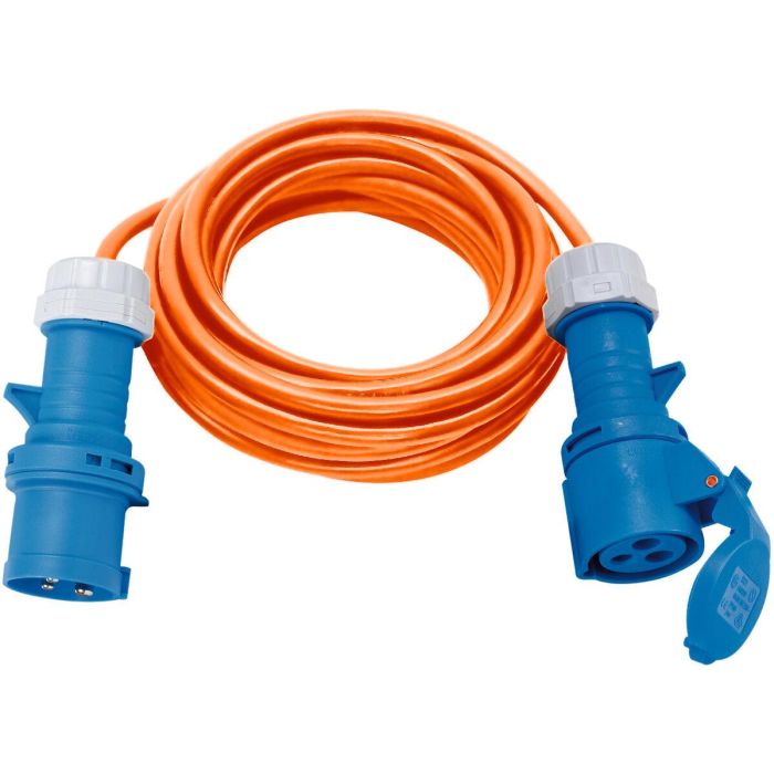Prolongación de 10 m cetac 2p+t 16a 230v~ ip44 cable naranja 5