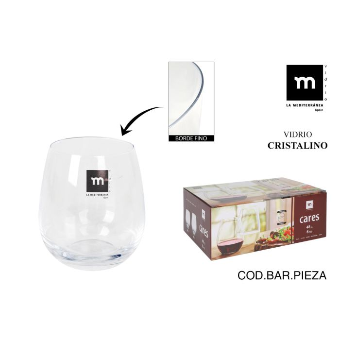 La Mediterranea Vaso "Cares" de 480 cc (36 Unidades)