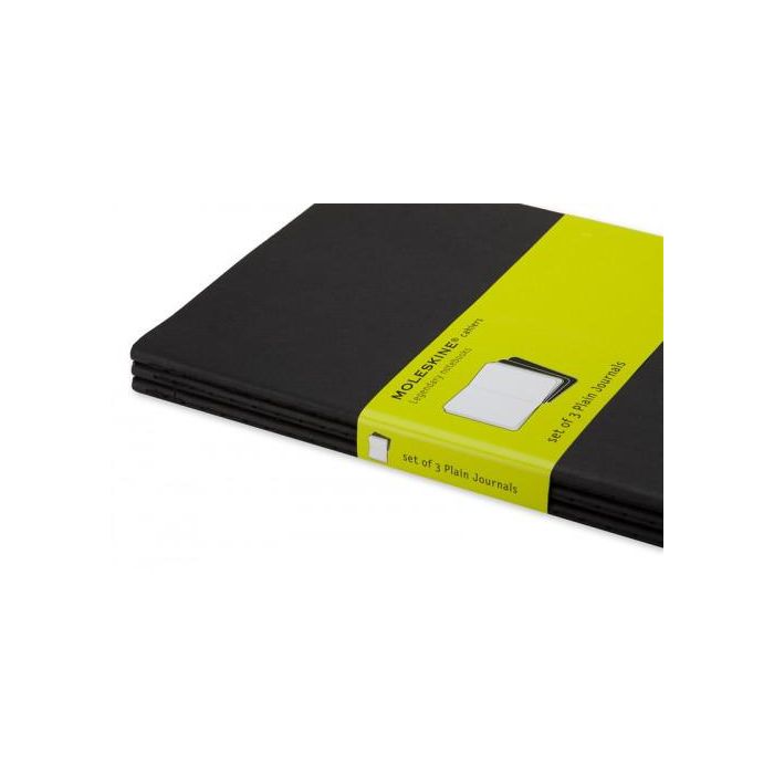Cuaderno Moleskine Cahier 9X14 64H Lisa Negra Set De 3 3