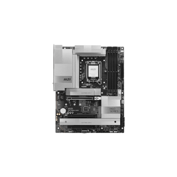 MSI Placa Base PRO Z890-A WiFi, LGA 1851, Intel Z890, 4x DDR5 DIMM, 256GB Max, ATX, 911-7E32-004