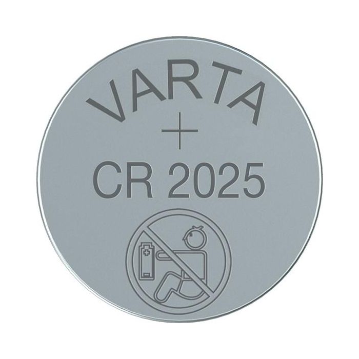 Varta Pila de Botón Lithium CR2025 3V, Ø20,0x2,5mm, Blister 5 Unidades