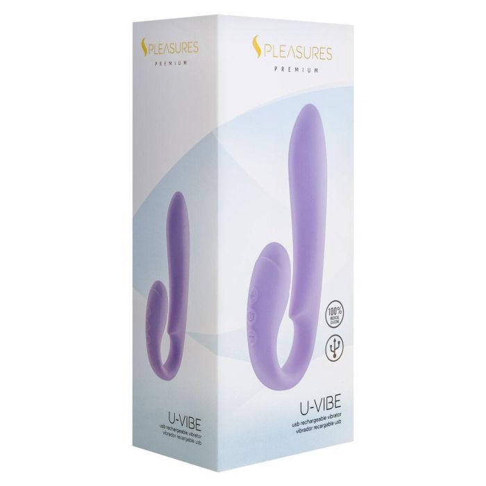 Vibrador Doble Estimulación S Pleasures Lavanda 2 Vibrador Doble Estimulación S Pleasures Lavanda 2