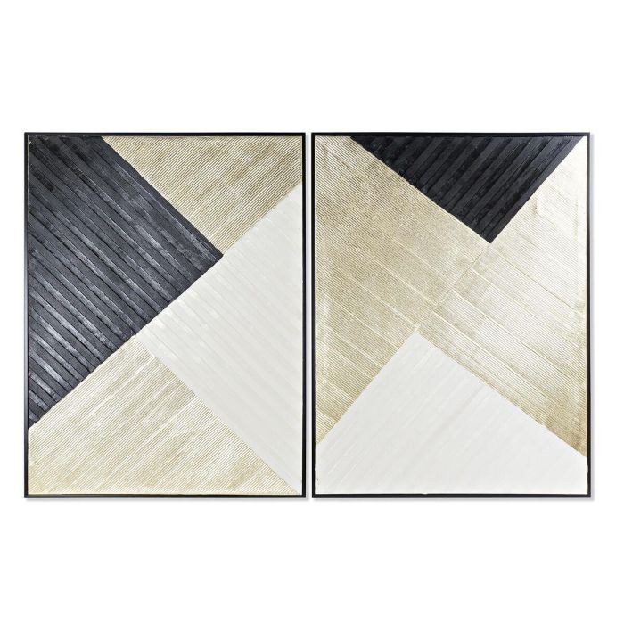 Lienzo DKD Home Decor Moderno Geométrico (93 x 3,5 x 123 cm) (2 Unidades) Lienzo DKD Home Decor Moderno Geométrico (93 x 3,5 x 123 cm) (2 Unidades)