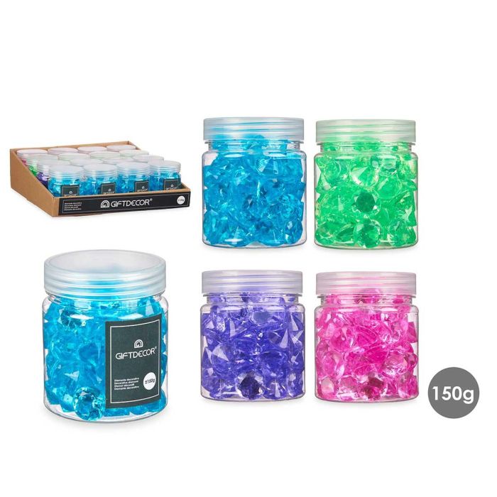 Bote 150Gr Diamante Gr Surtidos Colores Giftdecor 6X8CM (32 Unidades) Bote 150Gr Diamante Gr Surtidos Colores Giftdecor 6X8CM (32 Unidades)