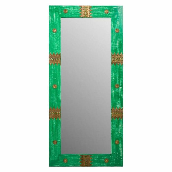 Espejo de pared Alexandra House Living Verde Dorado 1 x 113 x 52 cm Rectangular 4