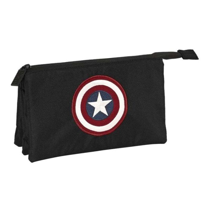 Bolso Escolar Safta Portatodo Capitan America Teen Triple 220x30x120 mm 5