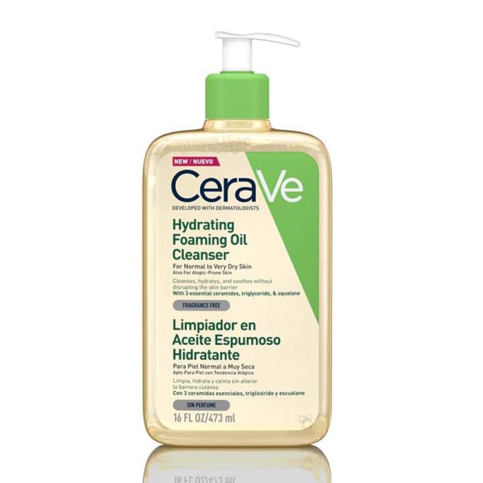 Cerave Hydrating Foaming Oil Cleanser For Normal To Very Dry Skin