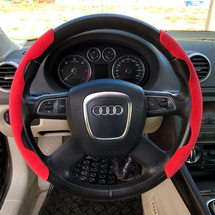 Occ Sport OCCFV0004 Funda de Volante Roja 2 Piezas Universal ABS Terciopelo para Diámetros 35-40cm Antideslizante, Protege y Mejora Agarre del Volante 2 Occ Sport OCCFV0004 Funda de Volante Roja 2 Piezas Universal ABS Terciopelo para Diámetros 35-40cm Antideslizante, Protege y Mejora Agarre del Volante 2