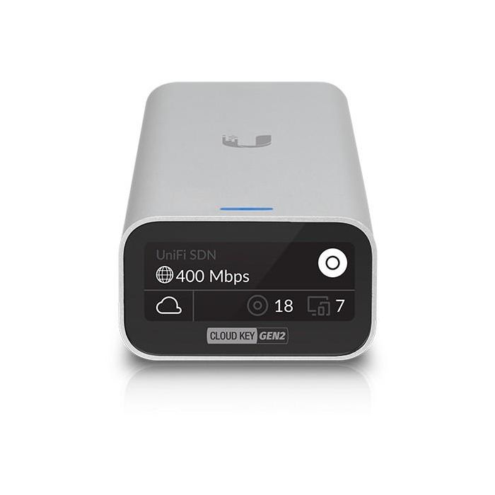 Ubiquiti UCK-G2 UniFi Cloud Key Gen2 Controlador de Red 2GHz, 2GB RAM, Gigabit Ethernet, Pantalla Incorporada 7