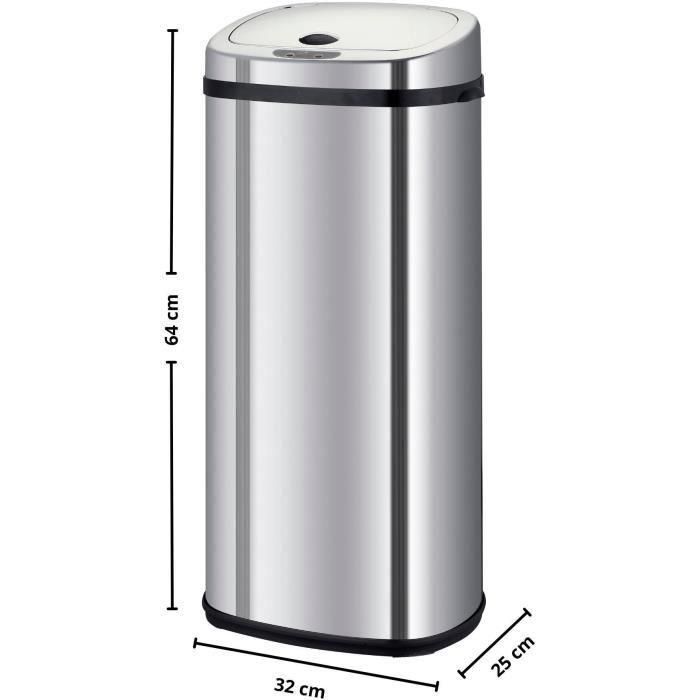 Papelera de cocina automática - LARGO - KITCHEN MOVE - 42 L - Acero inoxidable con flejes 5 Papelera de cocina automática - LARGO - KITCHEN MOVE - 42 L - Acero inoxidable con flejes 5
