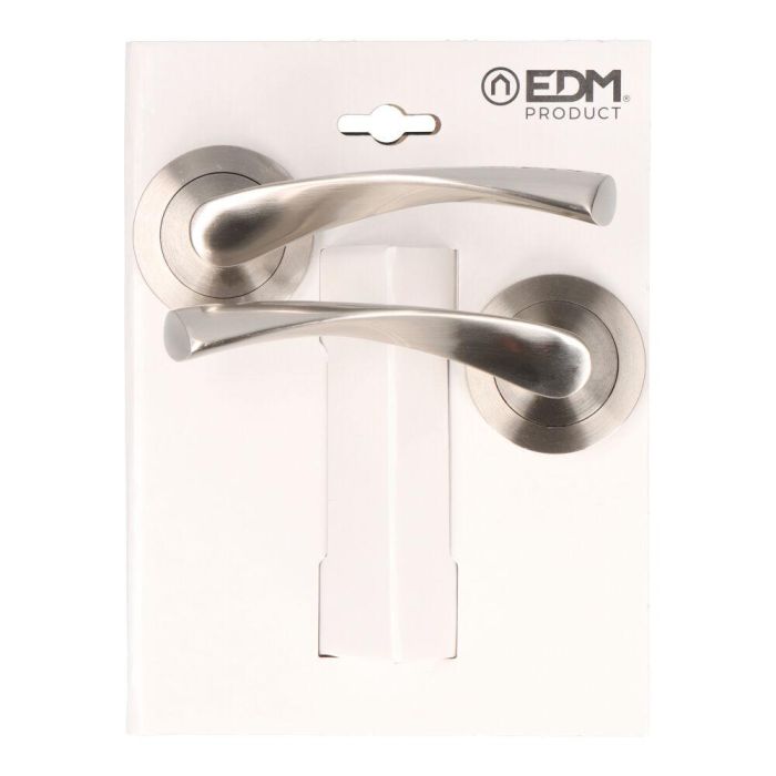 Edm Juego roseta 707 aluminio niquel satinado ø 50 mm Edm Juego roseta 707 aluminio niquel satinado ø 50 mm