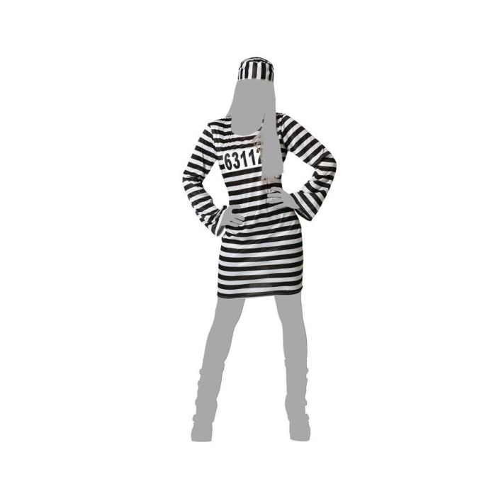 Disfraz de Presa para Mujer en Blanco y Negro Tallas M-L - Ideal para Carnaval y Halloween 4 Disfraz de Presa para Mujer en Blanco y Negro Tallas M-L - Ideal para Carnaval y Halloween 4