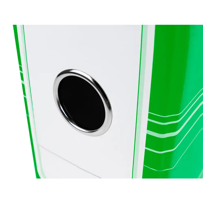 Liderpapel Archivador de Palanca A4 Filing System Forrado Lomo 80mm Verde con Caja y Compresor Metálico 6