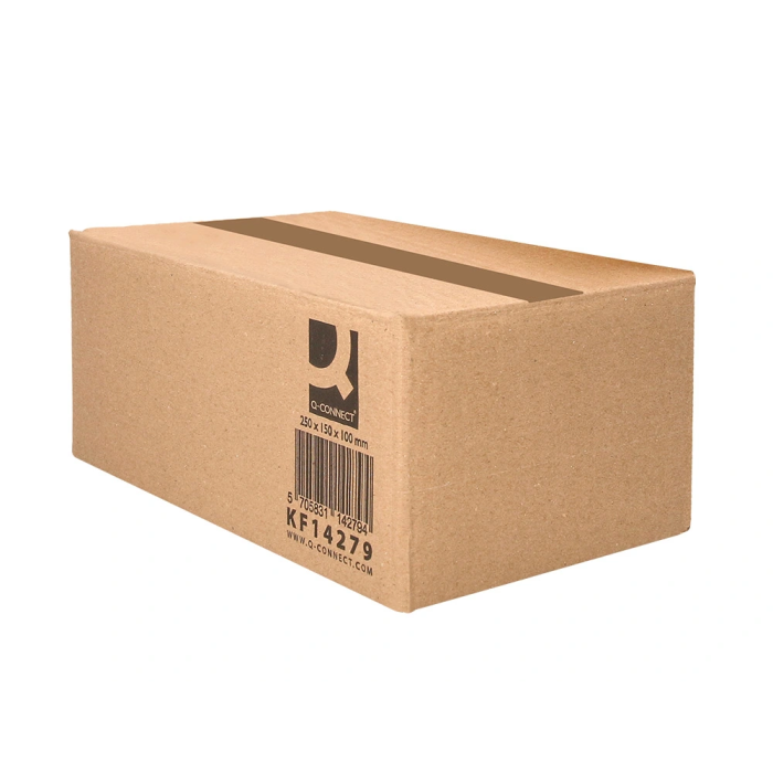 Q-connect Caja embalar americana carton reciclado canal simple 5 mm color kraft 250x150x100 mm 4