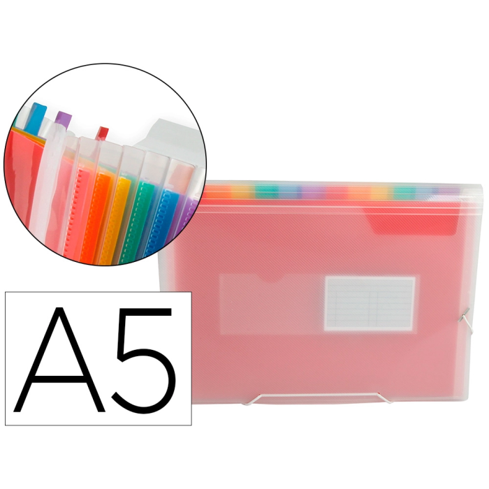Liderpapel Spectrafile Carpeta Clasificadora Fuelle con 13 Departamentos de Colores en Polipropileno Transparente A5 0 Liderpapel Spectrafile Carpeta Clasificadora Fuelle con 13 Departamentos de Colores en Polipropileno Transparente A5 0
