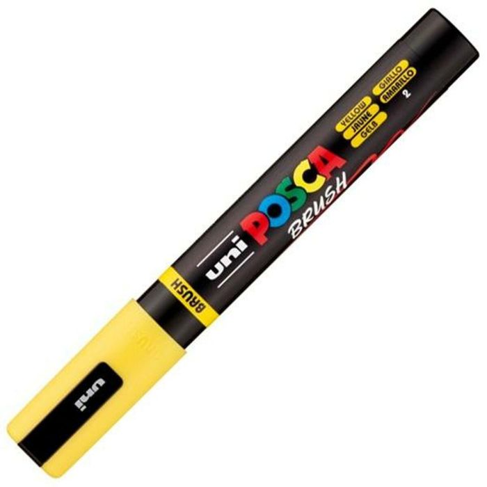 Marcador BRUSH POSCA PC-5BR Amarillo (6 Unidades) 1 Marcador BRUSH POSCA PC-5BR Amarillo (6 Unidades) 1