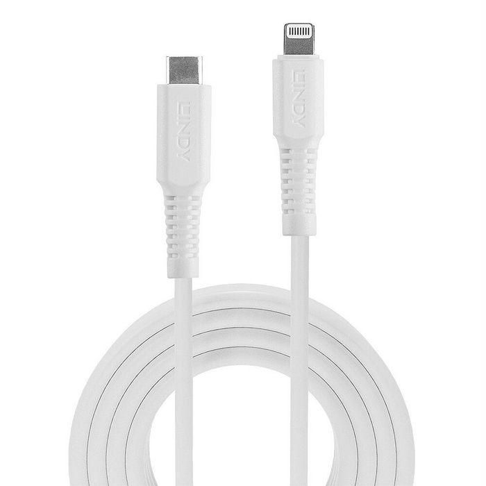 Lindy 3m USB Type C to Lightning Cable White 1 Lindy 3m USB Type C to Lightning Cable White 1