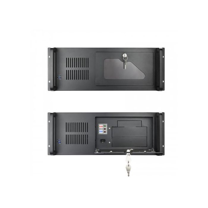 TooQ RACK-406N-USB3 Armario Rack 19" 4U de Pared ATX, 2x USB 3.0, Ventiladores, Acero, Negro con Cerradura 3
