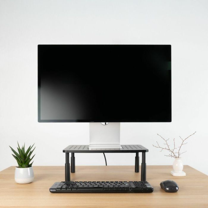 TooQ TQMR086 Soporte Elevador Multiusos para Monitor, Portátil, Impresora - Negro, Ergonómico, 20kg, Altura Ajustable 5