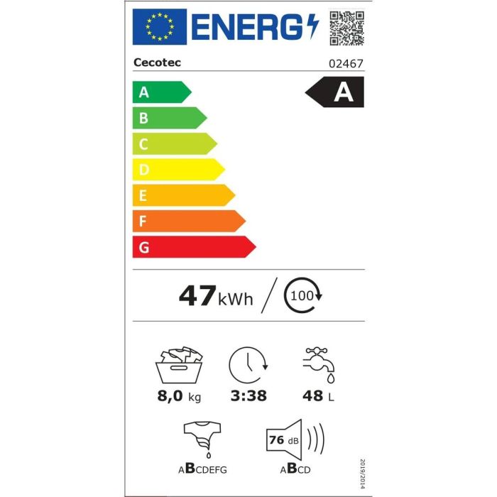 Lavadora Cecotec Bolero DressCode 8500 Inverter 8 kg 1