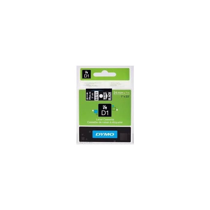Dymo Cinta De Transferencia Termica D1 53721. Etiquetas Estándar Blanco Sobre Negro De 24 mmx7M. Poliester Autoadhesiva. Rotuladora Labelmanager Dymo Cinta De Transferencia Termica D1 53721. Etiquetas Estándar Blanco Sobre Negro De 24 mmx7M. Poliester Autoadhesiva. Rotuladora Labelmanager