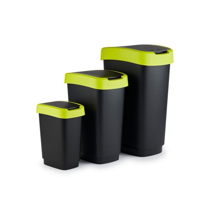 Cubo de basura Rotho Twist Lime Plástico 10 L 3