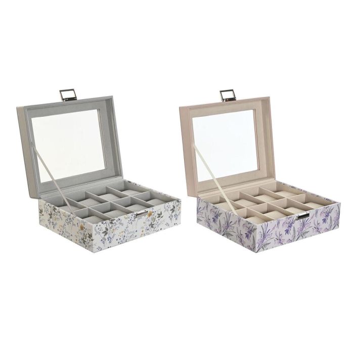 Relojero Tradicional DKD Home Decor Lila Rosa Palo 19.5 x 9.5 x 22.5 cm (2 Unidades) 1 Relojero Tradicional DKD Home Decor Lila Rosa Palo 19.5 x 9.5 x 22.5 cm (2 Unidades) 1