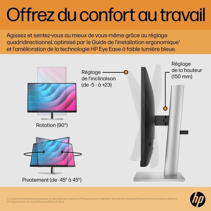 HP E24 G5 Monitor de 24 Pulgadas Full HD para Oficina y Hogar. Pantalla Ergonómica con Confort Visual y Flexibilidad Ajustable 25 HP E24 G5 Monitor de 24 Pulgadas Full HD para Oficina y Hogar. Pantalla Ergonómica con Confort Visual y Flexibilidad Ajustable 25