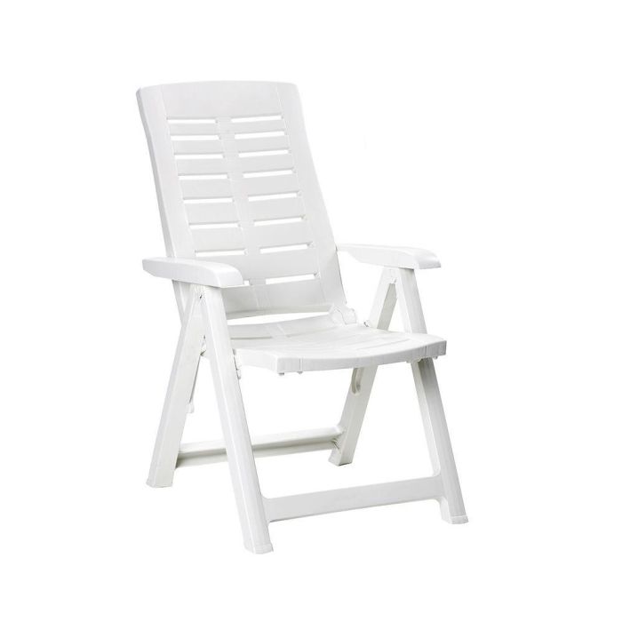 Ipae Progarden Silla Plegable Multiposiciones Blanco - Resina, 60x61x109cm 0 Ipae Progarden Silla Plegable Multiposiciones Blanco - Resina, 60x61x109cm 0