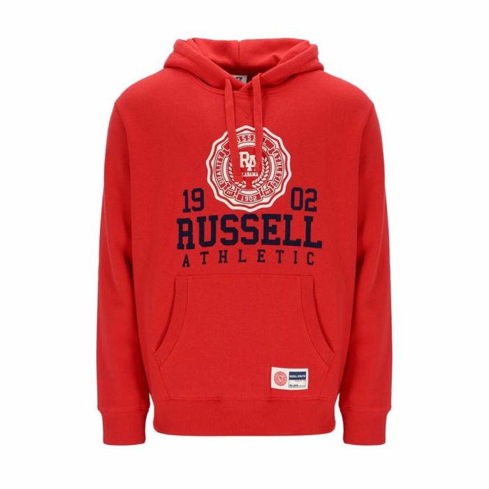 Sudadera con Capucha Hombre Russell Athletic Ath 1902 Rojo 0 Sudadera con Capucha Hombre Russell Athletic Ath 1902 Rojo 0