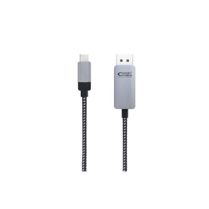 Nanocable 10.15.5002 Cable Conversor USB-C Macho a DisplayPort 1.2 Macho 4K 60Hz Unidireccional 1.8m Negro Compatible Thunderbolt 3 Nanocable 10.15.5002 Cable Conversor USB-C Macho a DisplayPort 1.2 Macho 4K 60Hz Unidireccional 1.8m Negro Compatible Thunderbolt 3