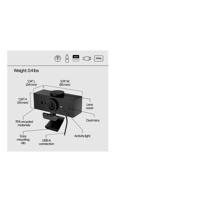 Webcam HP 620 FHD/ 1920 x 1080 Full HD 39 Webcam HP 620 FHD/ 1920 x 1080 Full HD 39