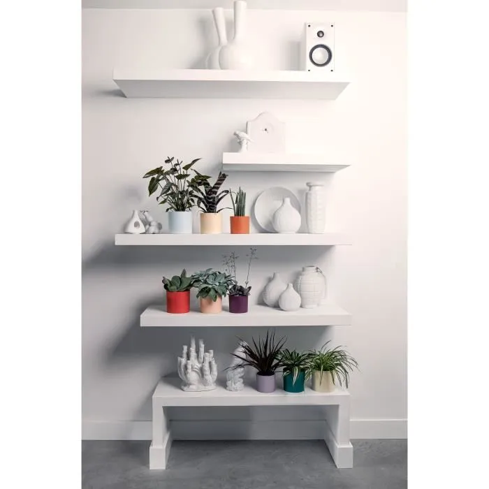 Elho Maceta Lex Pott Set 14 Blanco Verde Morado L 14 x An 13,8 x Al 12 cm Interior 100% reciclado ELH1361201345000 5