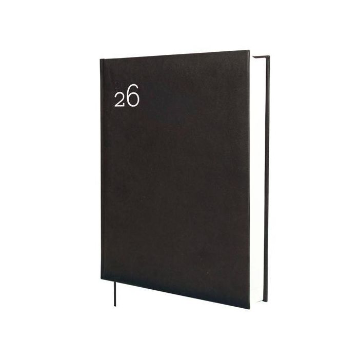 Finocam Agenda Dynamic Milano 2026 Internacional Y12-210x270 mm, 2 Páginas/Día, Tapa Dura Negro, Profesional