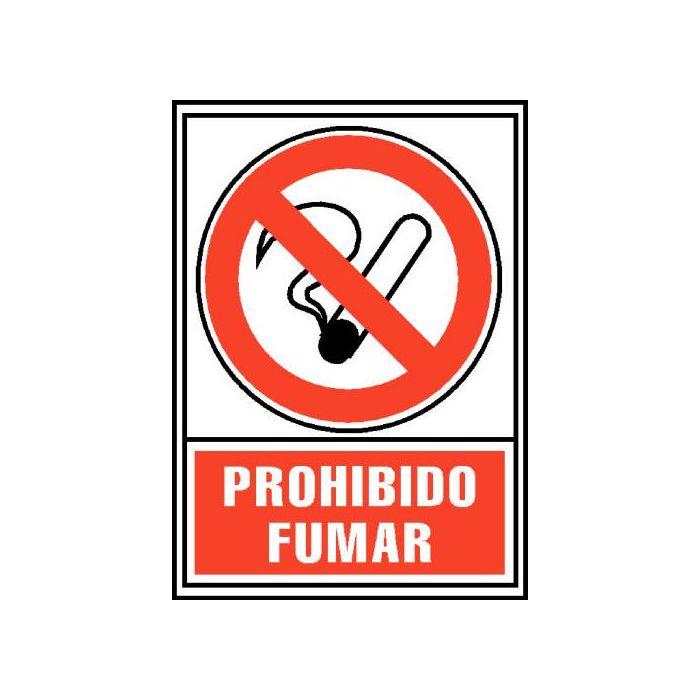 Señal Prohibido Fumar 210X297Mm Pvc Rojo Archivo2000 6174-02 RJ