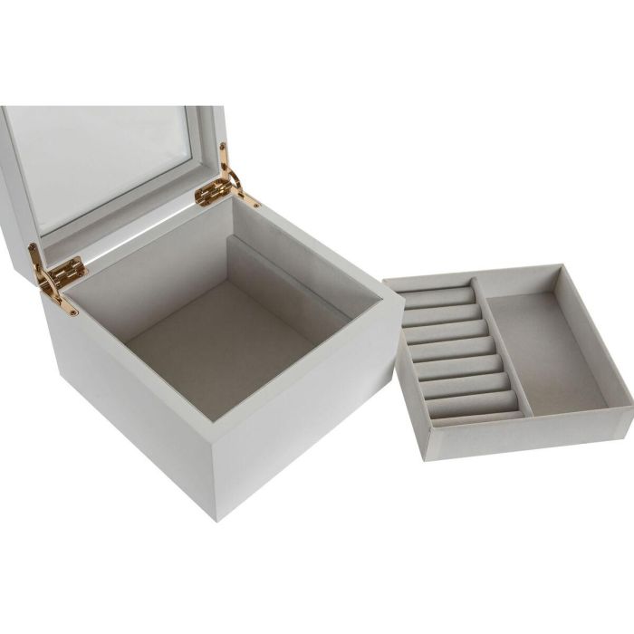 DKD Home Decor Joyero Tradicional Blanco Madera y Cristal 16 x 10 x 15 cm 3 DKD Home Decor Joyero Tradicional Blanco Madera y Cristal 16 x 10 x 15 cm 3