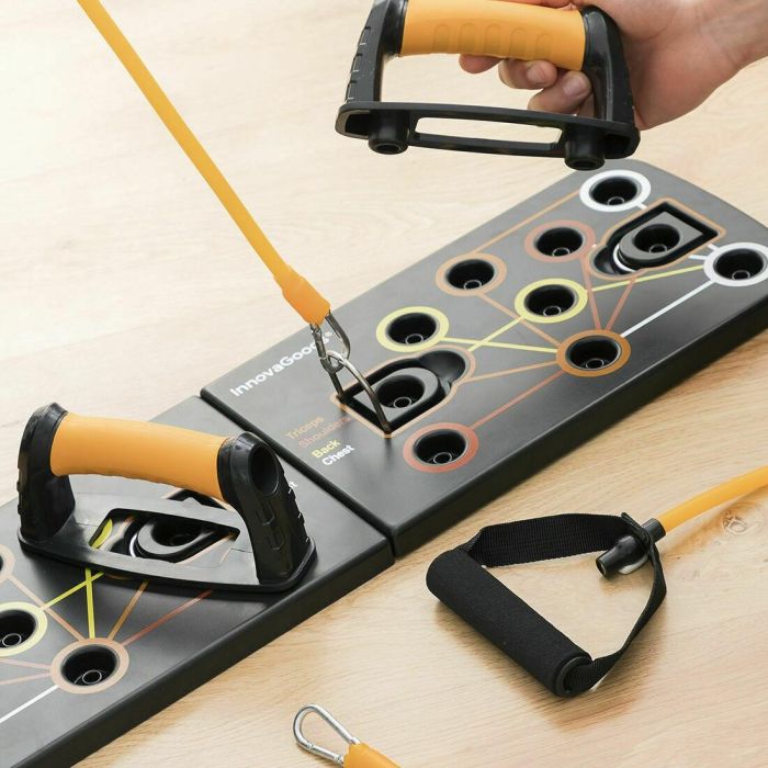 Pack Tabla de Flexiones Push-Up y Set de Bandas de Resistencia con Accesorios y Guía de Ejercicios InnovaGoods 40 Pack Tabla de Flexiones Push-Up y Set de Bandas de Resistencia con Accesorios y Guía de Ejercicios InnovaGoods 40