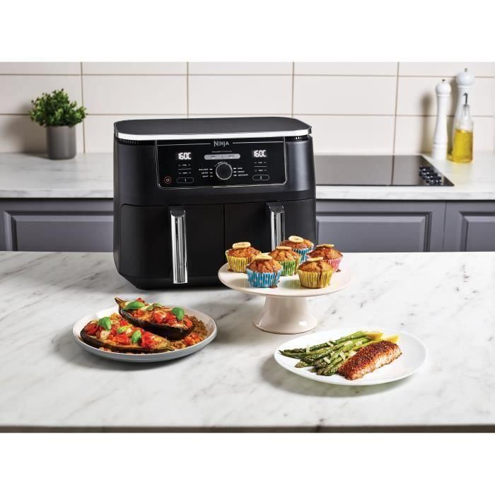 Freidora de Aire Ninja Foodi Max AF400EU 9.5L, 6 en 1 con Compartimento Doble, Max Crisp, Apto para 8 Personas 5 Freidora de Aire Ninja Foodi Max AF400EU 9.5L, 6 en 1 con Compartimento Doble, Max Crisp, Apto para 8 Personas 5