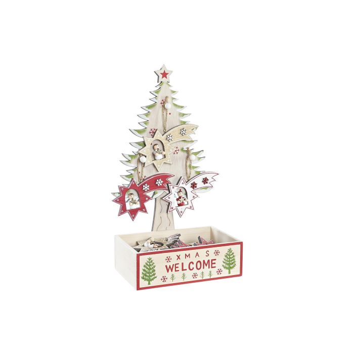 Decoracion Colgante Navidad Tradicional DKD Home Decor Dorado Blanco 11 x 32 x 17 cm (12 Unidades) 2