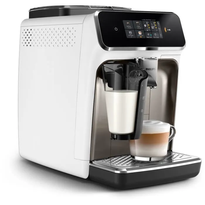 Philips EP2339/40 Serie 2300 Cafetera espresso automática con molinillo LatteGo Blanco Cromo 2