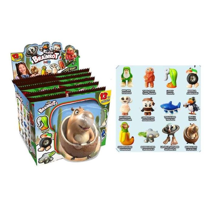 Figura squeeze brainrot 10 cm. 13 modelos para coleccionar. incluye 12 unidades. - modelos surtidos 3 Figura squeeze brainrot 10 cm. 13 modelos para coleccionar. incluye 12 unidades. - modelos surtidos 3
