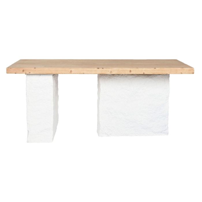 Mesa Comedor Moderno DKD Home Decor Blanco Natural 90 x 77 x 180 cm 1