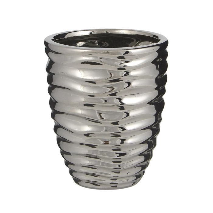 Mica Decorations Macetero de Cerámica Ø13.5x15.5cm Plata 0 Mica Decorations Macetero de Cerámica Ø13.5x15.5cm Plata 0
