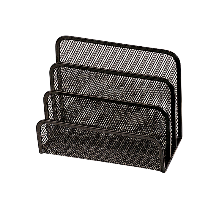 Q-connect Soporte para cartas metálico rejilla negro 170x135x83mm 1