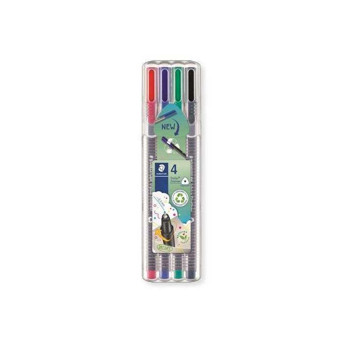 Rotulador Fibra Staedtler 334 Triplus Fineliner Box De 4
