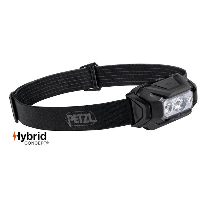 Petzl ARIA 2 RGB Linterna Frontal Negra, Iluminación RGB, 450 Lm, LED, IP67, 5 Modos, Recargable, 106g