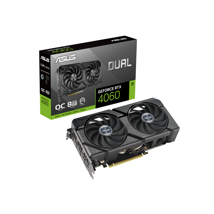 ASUS Dual GeForce RTX 4060 8GB GDDR6 128-bit PCIe 4.0 2x Ventiladores Axial-tech HDMI 2.1a DisplayPort 1.4a - 90YV0JC7-M0NA00 12 ASUS Dual GeForce RTX 4060 8GB GDDR6 128-bit PCIe 4.0 2x Ventiladores Axial-tech HDMI 2.1a DisplayPort 1.4a - 90YV0JC7-M0NA00 12