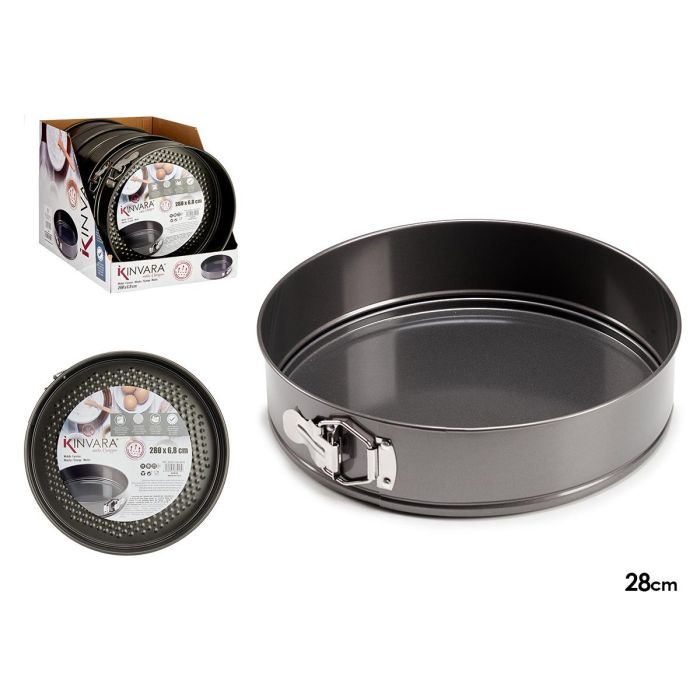 Kinvara Molde Redondo Metal Ajustable 28 cm Antiadherente Acero Carbono Gris Oscuro Horno (Set de 12) 0 Kinvara Molde Redondo Metal Ajustable 28 cm Antiadherente Acero Carbono Gris Oscuro Horno (Set de 12) 0