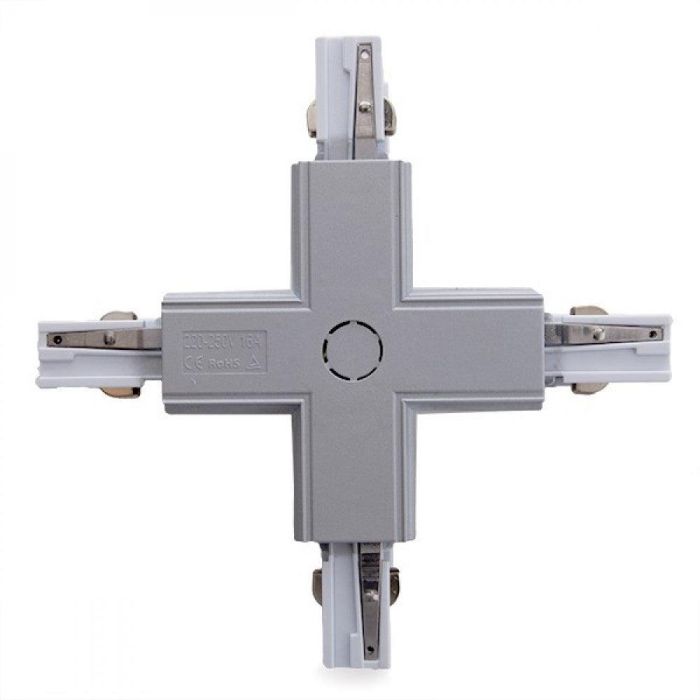 Conector + Carril Trifásico Plata 2 Conector + Carril Trifásico Plata 2