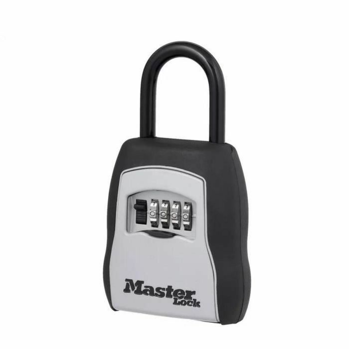 Master Lock Caja de Seguridad para Llaves con Combinación Programable de 4 Dígitos, Resistente a la Intemperie, Cuerpo de Aluminio y Mango 5